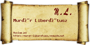 Murár Liberátusz névjegykártya